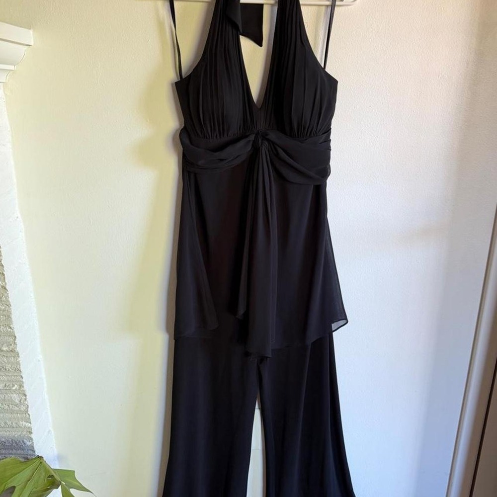 White House Black Market jumpsuit holiday workwear minimalist